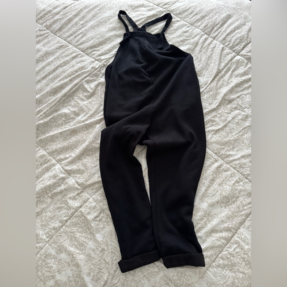 Old Navy Women's Maternity Knotted Strap Fleece Overalls